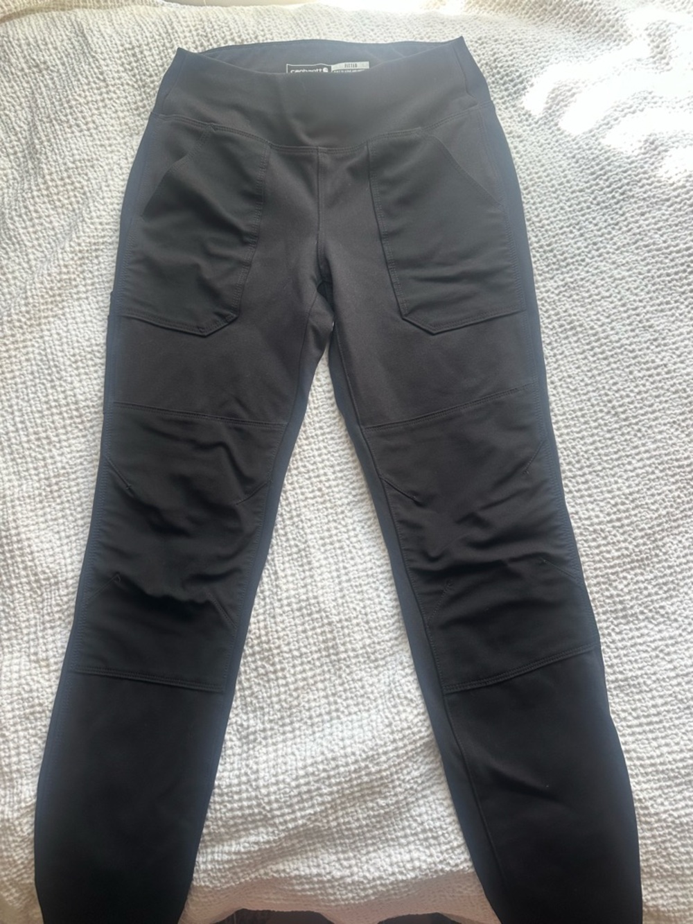 Black Carhartt Women’s Force Fitted Utility Leggings with pockets  Size XS